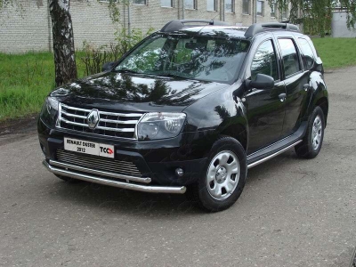 Накладка решётки радиатора 12 мм ТСС для Renault Duster 2011-2015