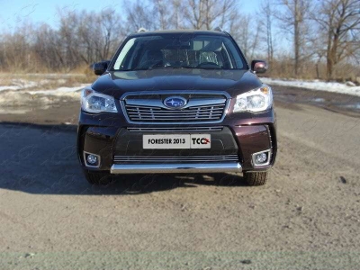 Накладка решётки радиатора верхняя 12 мм ТСС для Subaru Forester SJ 2013-2016