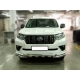 Защита переднего бампера d-76 с доп.накладками для Toyota Land Cruiser Prado 150 BLACK ONYX 2020 – н.в.