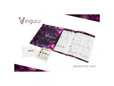 Дефлекторы окон Vinguru 4 штуки на универсал для Lada Kalina 2 2013-2018