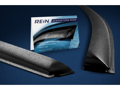 Дефлекторы окон REIN 4 штуки на хетчбек для Renault Sandero/Sandero Stepway 2014-2018