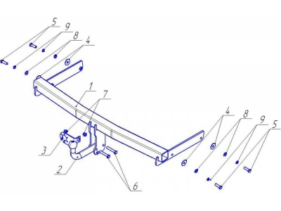 Фаркоп Avtos для Volkswagen Passat 2005-2010