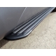 Пороги алюминиевые Slim Line Black ТСС для Nissan Murano 2016-2021