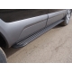 Пороги алюминиевые Slim Line Black ТСС для Nissan Murano 2016-2021