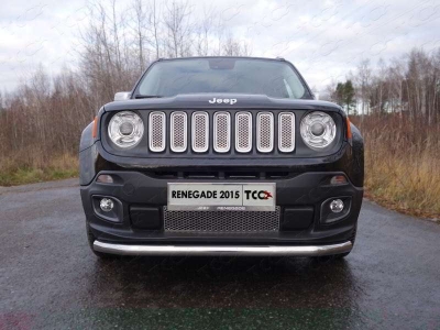 Защита переднего бампера 60 мм ТСС для Jeep Renegade 2015-2021