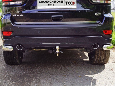 Фаркоп ТСС усиленный шар E нержавеющий для Jeep Grand Cherokee 2010-2021