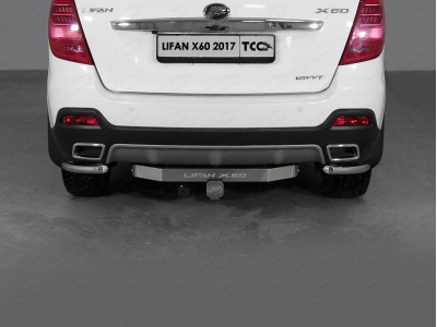 Фаркоп ТСС надпись Lifan, шар E из нержавеющей стали для Lifan X60 2016-2021