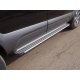 Пороги алюминиевые Slim Line Silver ТСС для Mercedes-Benz GLK 2008-2015