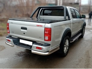 Защита заднего бампера "уголки" d-76+43 для JAC T8 Pro 2020-н.в. №JT8pro_3.1