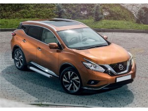 Пороги алюминиевые Rival Silver New для Nissan Murano № F180AL.4108.3
