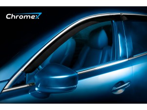 Дефлекторы окон Chromex с хромированным молдингом 4 шт на Toyota Camry XV50 № CHROMEX.63006