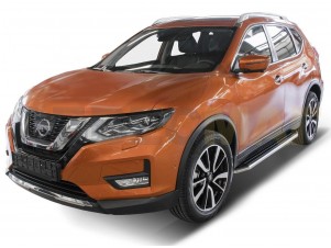 Пороги алюминиевые Rival Premium для Nissan Qashqai/X-Trail/Renault Koleos № A173ALP.4113.1
