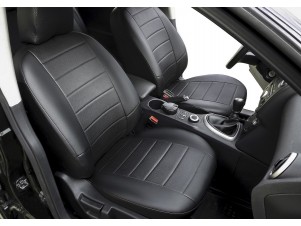 Чехлы Rival экокожа черные Строчка на спинку 40/60 на седан для Hyundai Solaris/Kia Rio № SC.2801.1